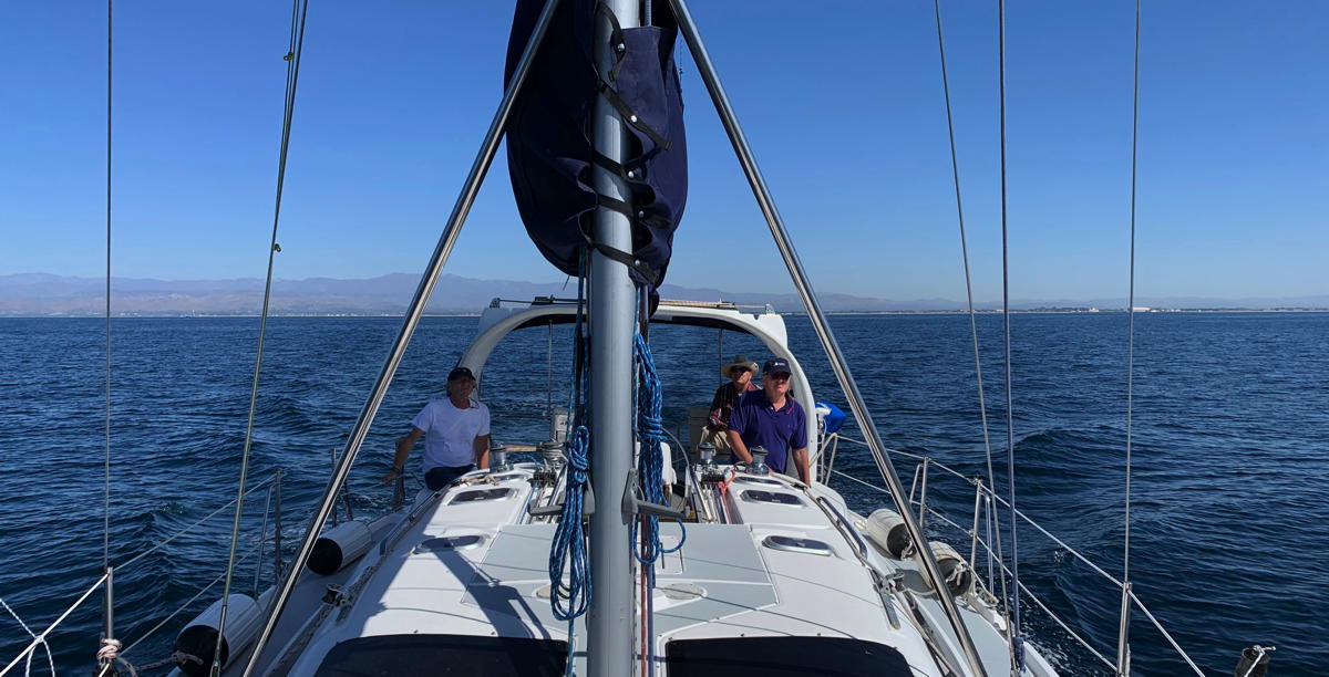 Sailing to Anacapa island